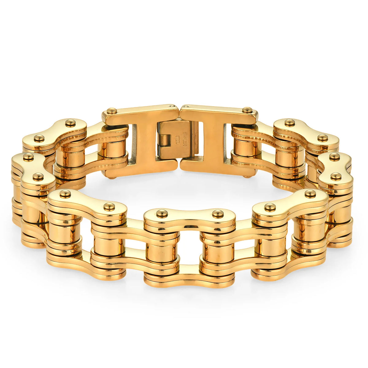 REBEL For High-End Stainless Steel Motorcycle Chain Biker Bracelet Simple Rock Men's Fashion Jewelry