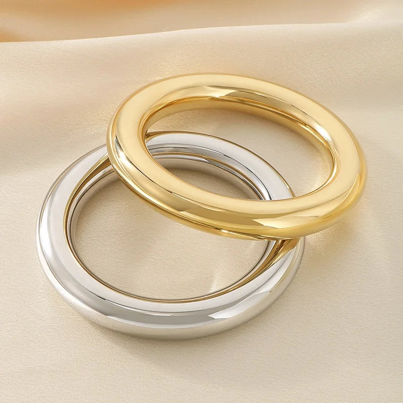Kalen Personalized Exaggerated Stainless Steel Bracelet 13mm Bangles Girl Shiny Wedding Party Jewelry