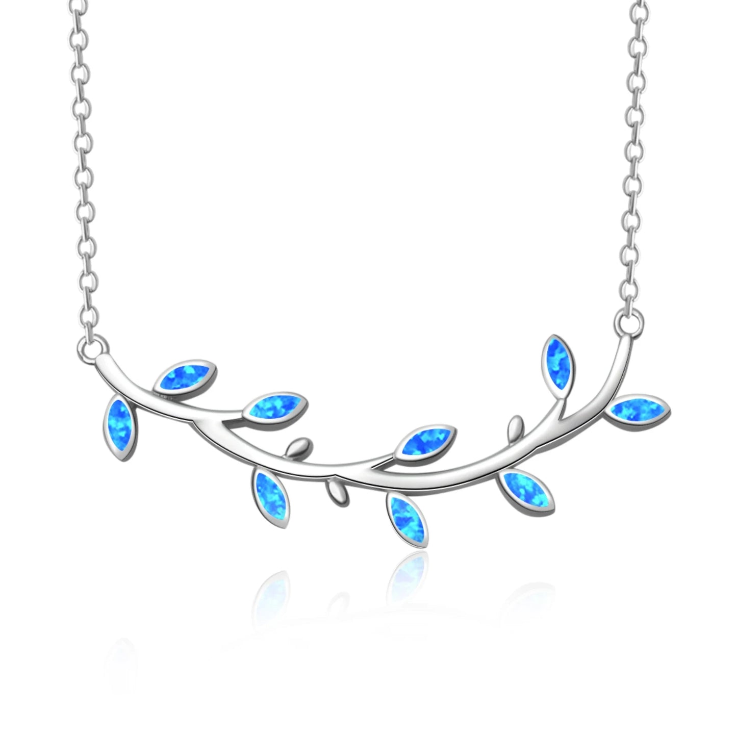 TikTok INS Wind Hawaii Beach Explosion Opal Heart Shape Leaves Vintage Copper Box Necklace Women's Wholesale Party Inlaid Charms