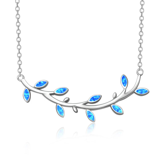 TikTok INS Wind Hawaii Beach Explosion Opal Heart Shape Leaves Vintage Copper Box Necklace Women's Wholesale Party Inlaid Charms