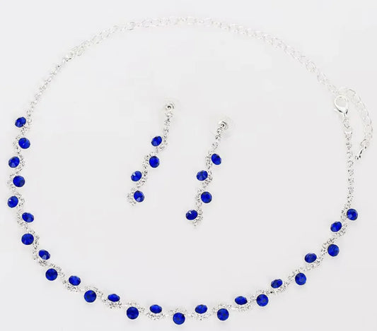 Fashion the Latest Bridal Jewelry Set Rhinestone Necklace Earrings Set Famous Designer Jewelry Set