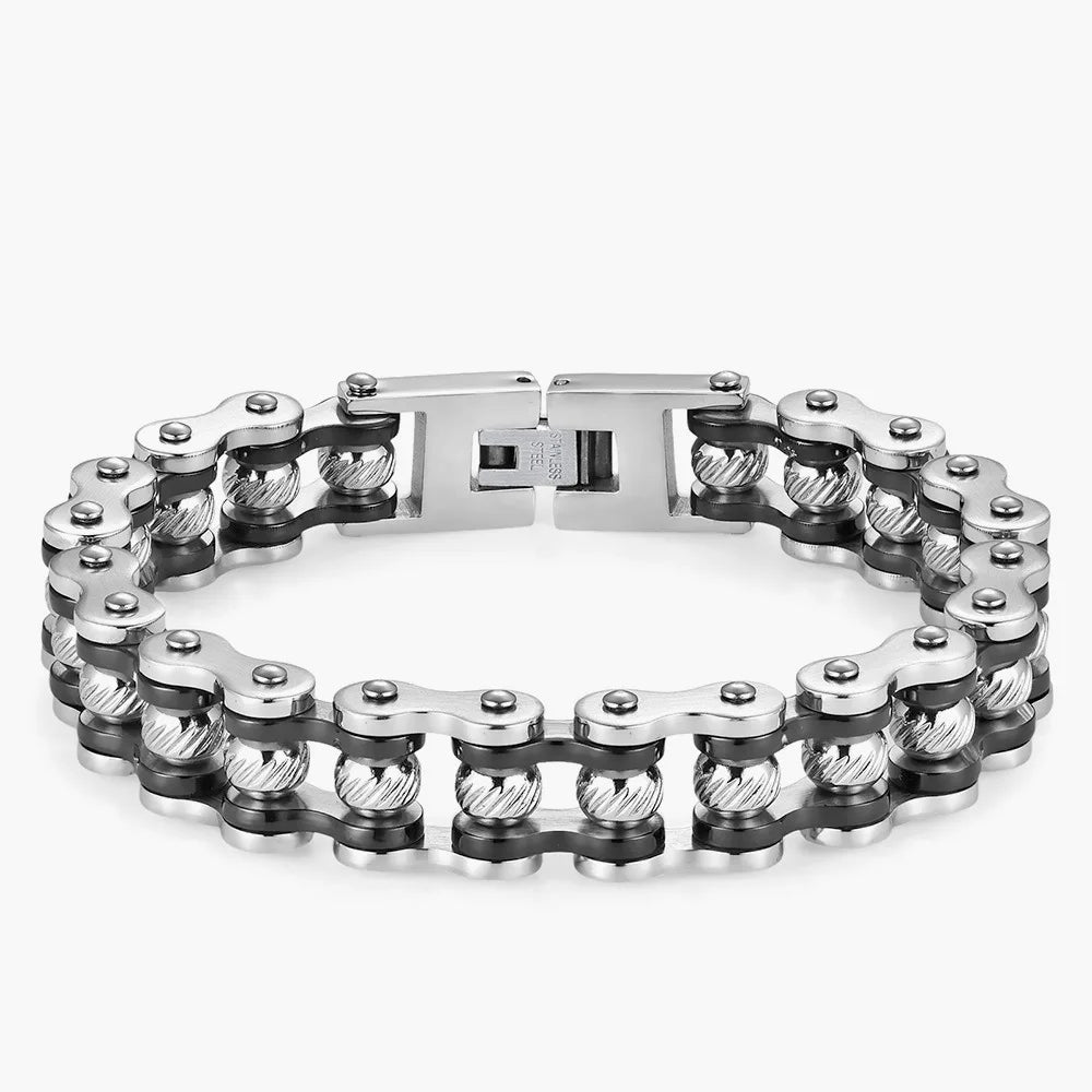 Trendy Bicycle Chain Bracelet Punk Rock Motorcycle Style Stainless Steel Men Bracelet Jewelry