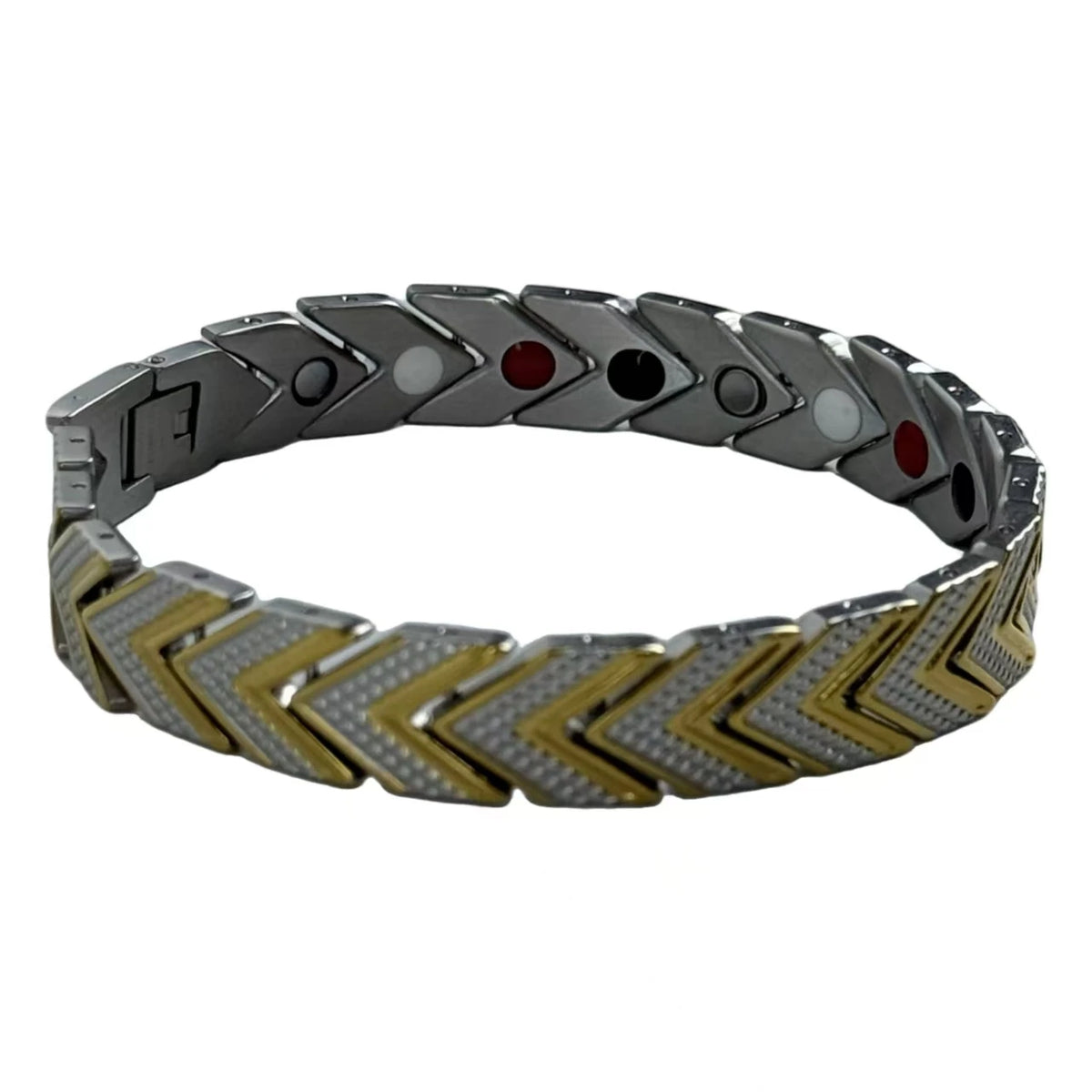 Men's Germanium Titanium Steel Magnetic Bracelet for Hand Arthritis Pain Relief and Health Protection