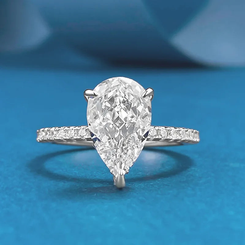 Trendy Design 925 Sterling Silver 5A 8A Cubic Zirconia Ring Engagement Wedding Rings Custom Fine Jewelry Manufacturing Supplies
