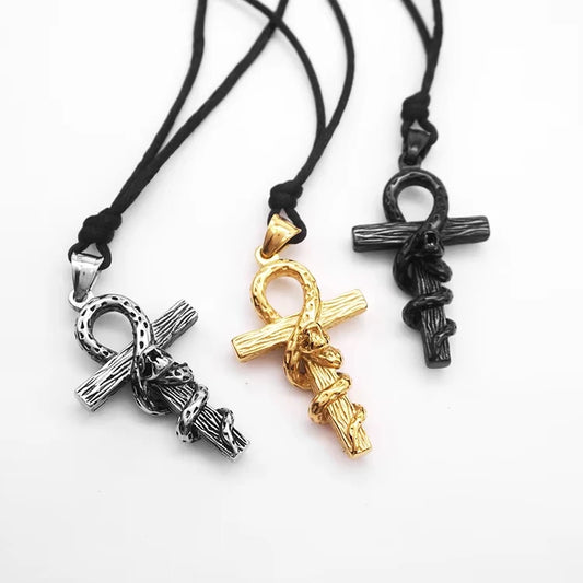 NEWLiFE REBEL Northbound Turn Snake Necklace in Stainless Steel