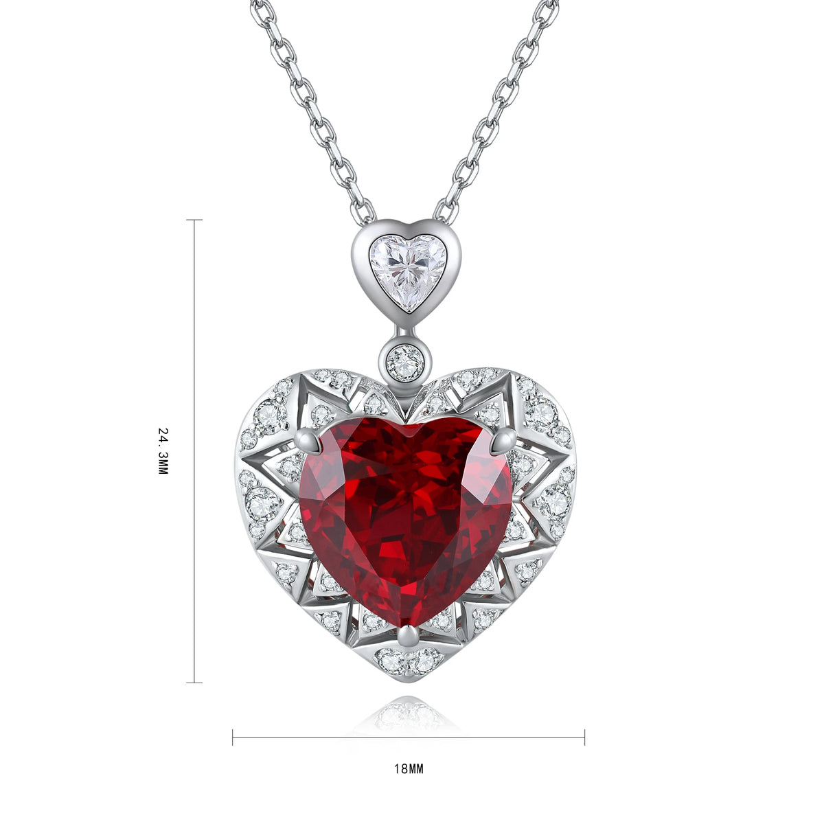 Gemfiori Custom Women Fine Jewelry Simple Lab Grown Ruby Diamond GIA IGI Certified Necklace