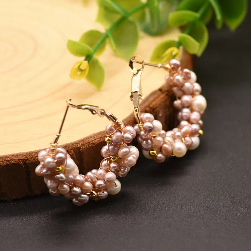 New Jewelry Yiwu Wholesale Gold Plated Natural Pearl Earings Jewelry Women Korean Wholesale Bulk 18K Gold Plated Jewelry