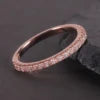 ArtistA KH069 Abiding Manufacturer 1.5MM Multiple Color Stone Waterproof 925 Silver Thin Gold Plated Band Rings