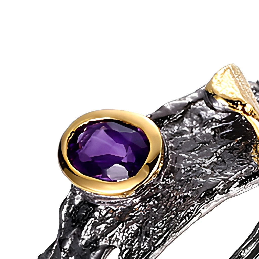 Bezel Setting 925 Silver Black Vintage Rings Jewelry Wholesale