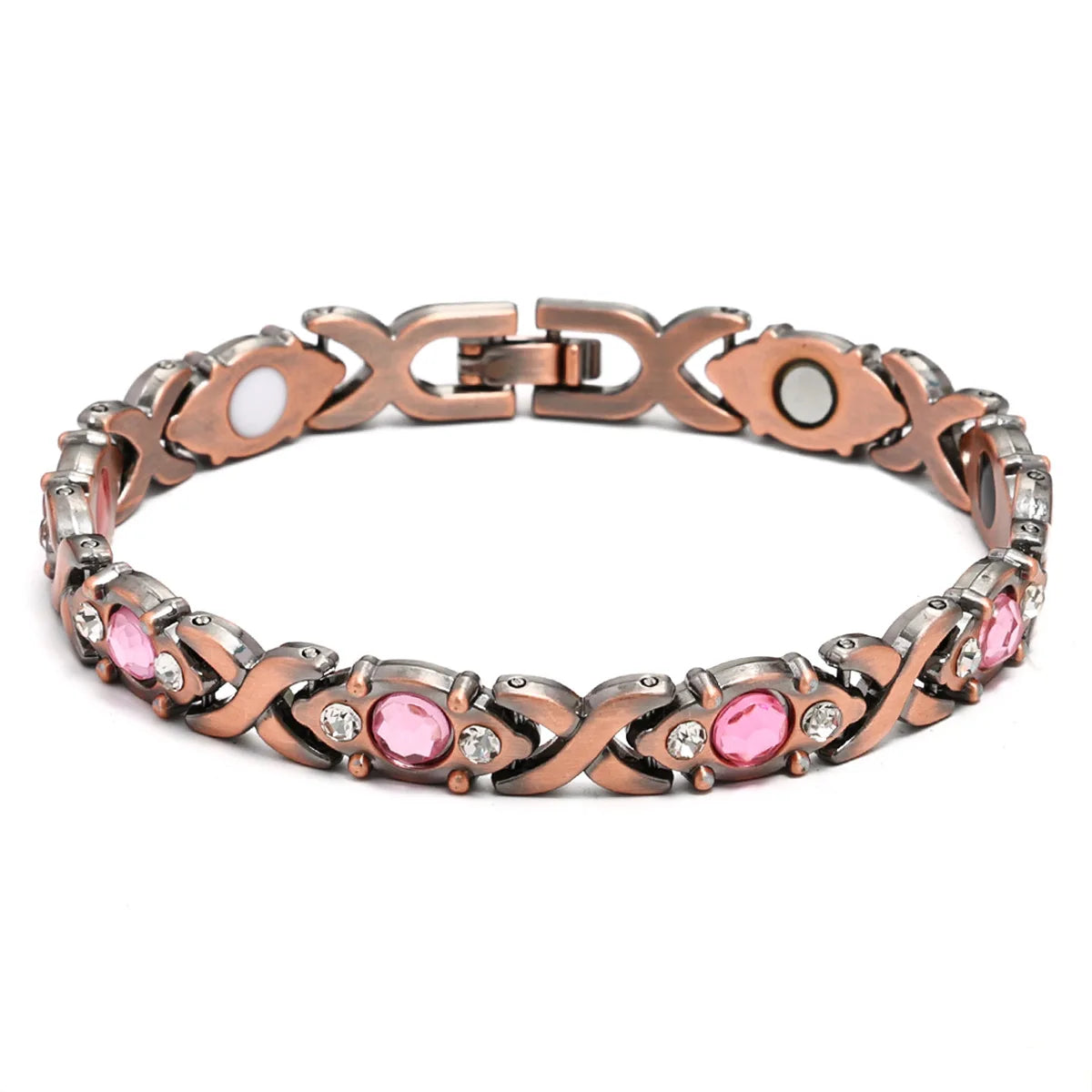 European and American fashion detachable energy magnet bracelet with diamond-encrusted and adjustable ladies bracelet