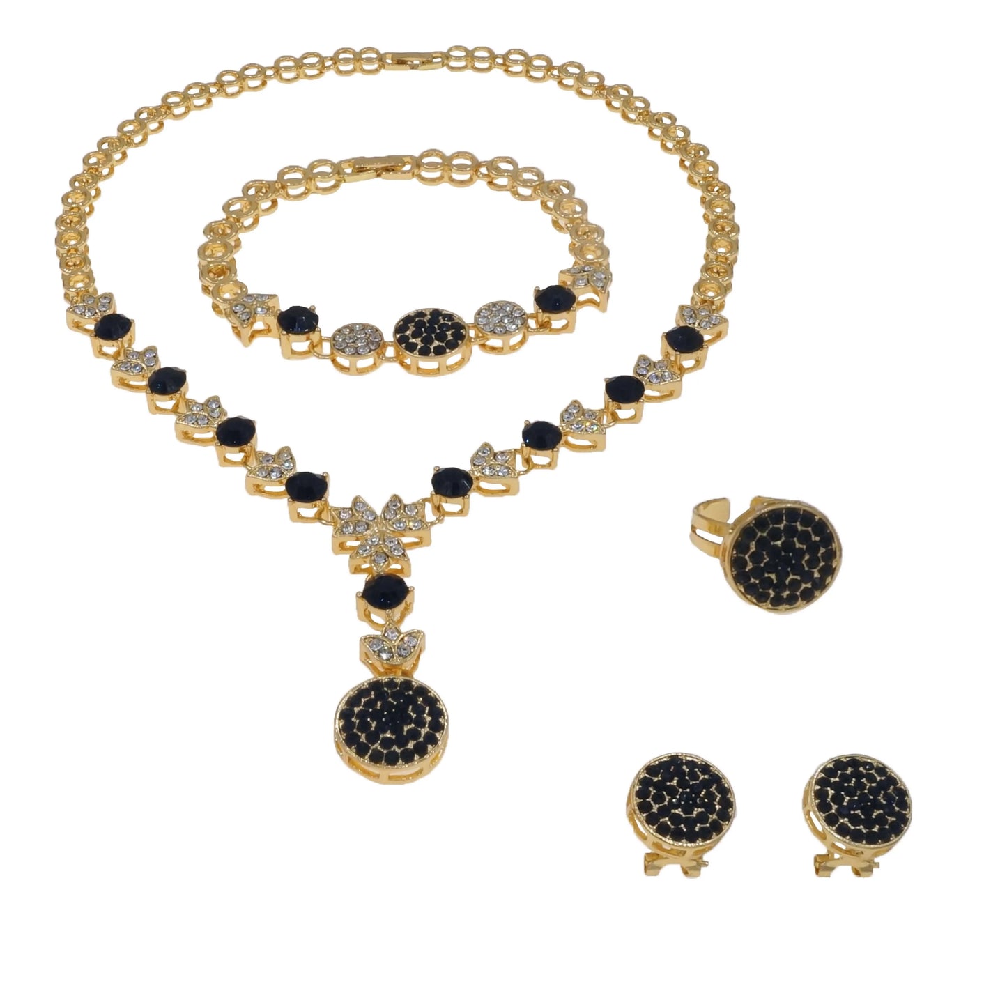 Zhuerrui Beautiful Pantend Gold Jewelry Sets Multi Color Beads Necklace Jewelry Set High Quality Woman Accessories HC23201