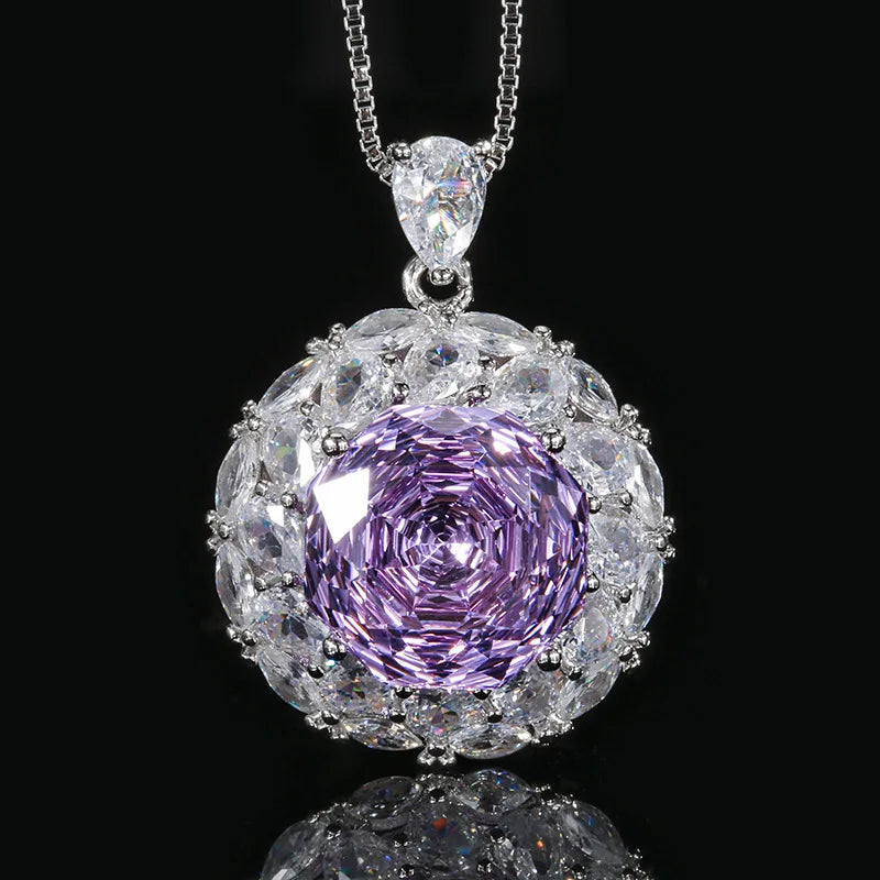 Gemfiori High Quality Luxury Jewelry Brass Gold Plated Millennium Cut Dried Rose Round Temperament Set Women