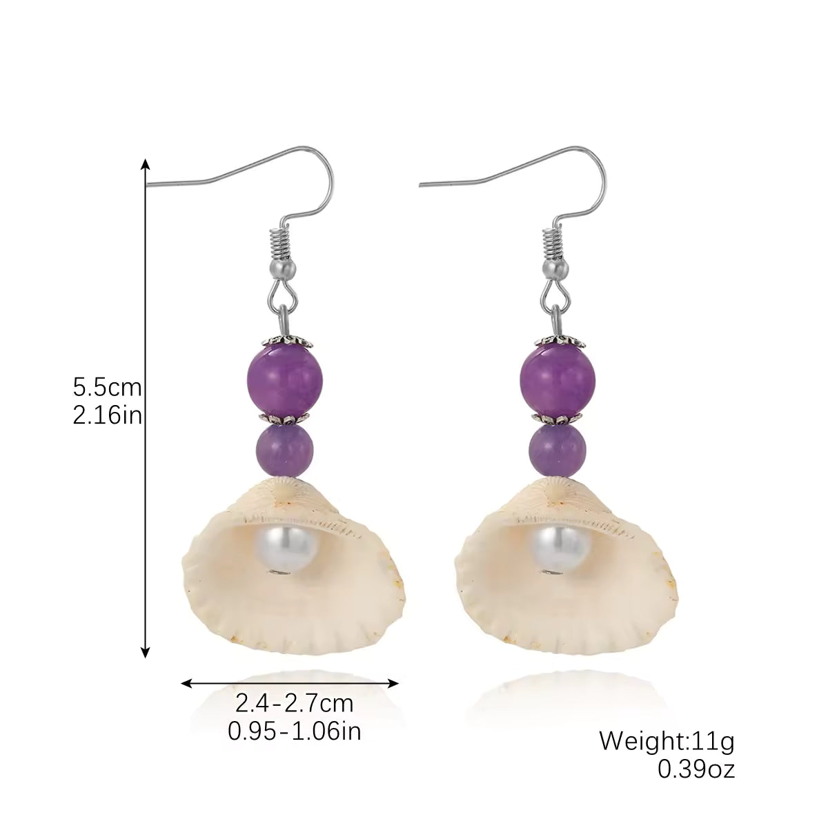 14Pairs NATURAL SHELL Earrings SPECIAL OFFER £49/-