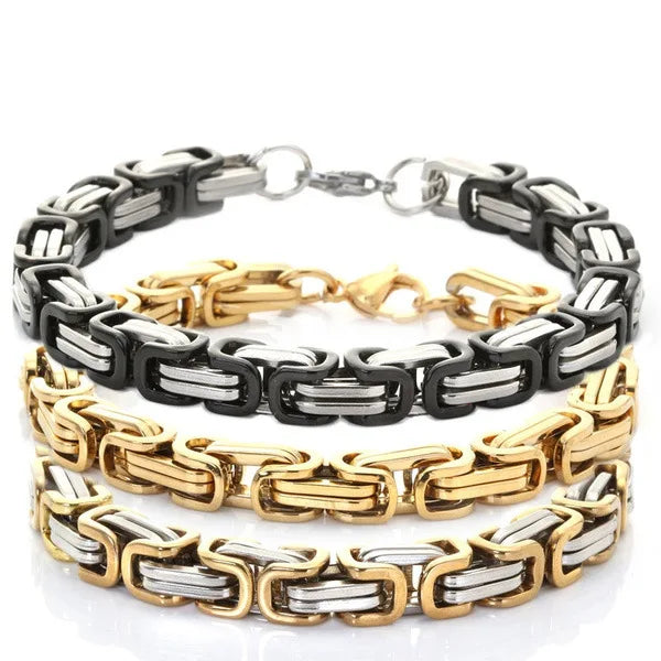 REBEL Korean-style Trendy Hip-hop Style Unisex Thick Chain & Link Stainless Steel Bracelet High-quality Jewelry Jinhua RT01