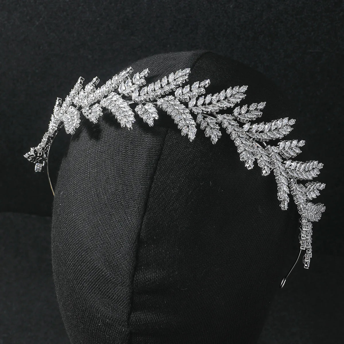 SLBRIDAL Luxury Sparkling Full Cubic Zircon Bridal Tiara Headband Wedding Crown Pageant CZ Hair Accessories Women HairJewelry