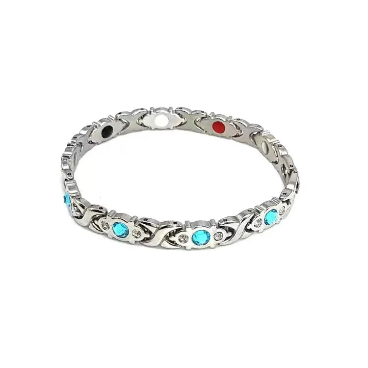 European and American fashion detachable energy magnet bracelet with diamond-encrusted and adjustable ladies bracelet