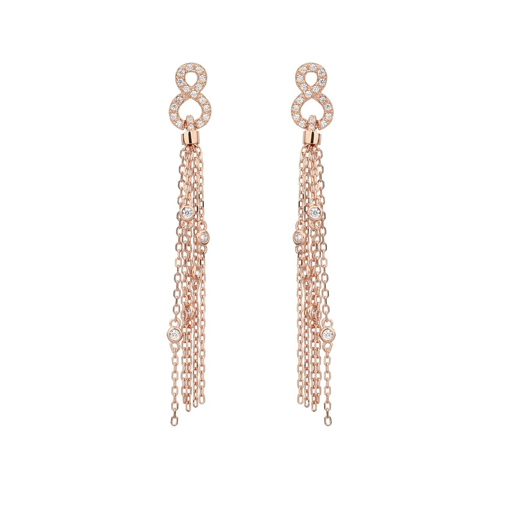 MuShan Jewelry Factory Light Luxury Pure Silver Tassel Earrings and Pendants Cross-Border Best Selling Jewelry