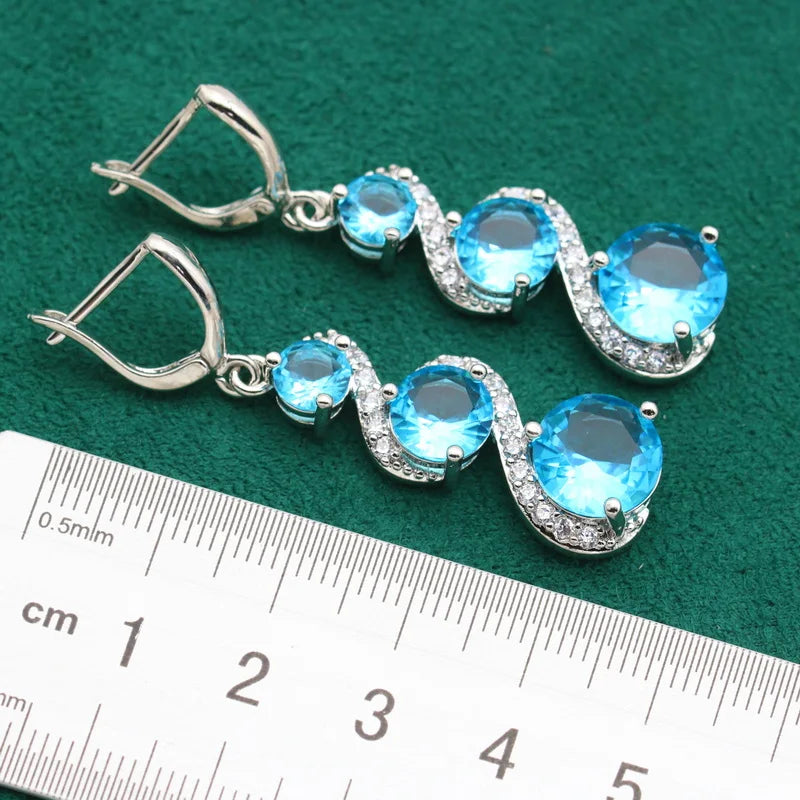 XOTICA 925 Sterling Silver Ladies Wedding Accessories Custom Crystal Drop Earrings with Zircon Jewelry for Women Perfect Gift