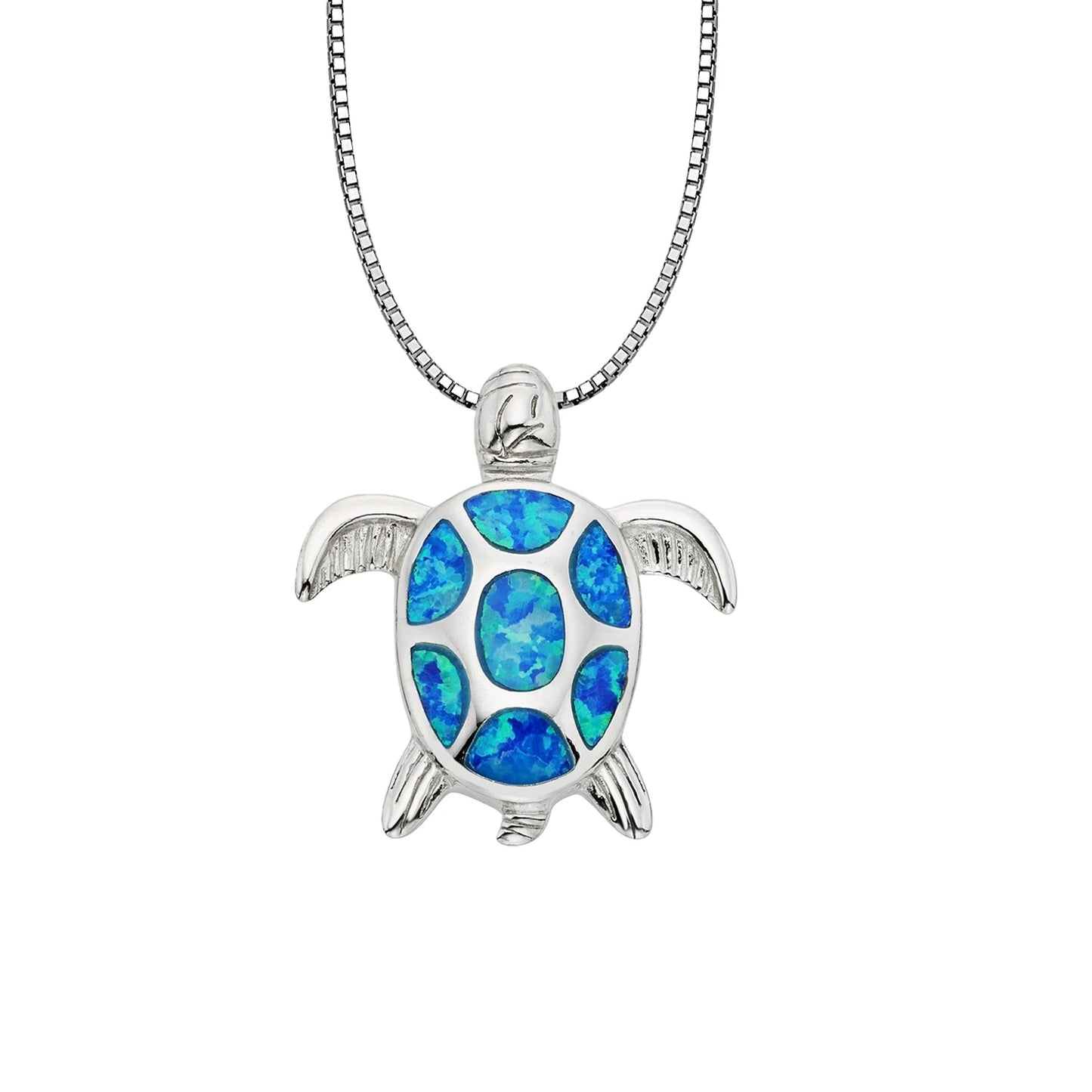 Ocean Theme Turtle Necklace Aobao Opal Inlaid Starfish Detail Fashion Jewelry