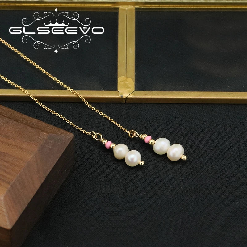 Natural Freshwater White Pearls  Wholesale Fashion Jewelry Earrings Luxury 18k Gold Plating Hoop Earrings