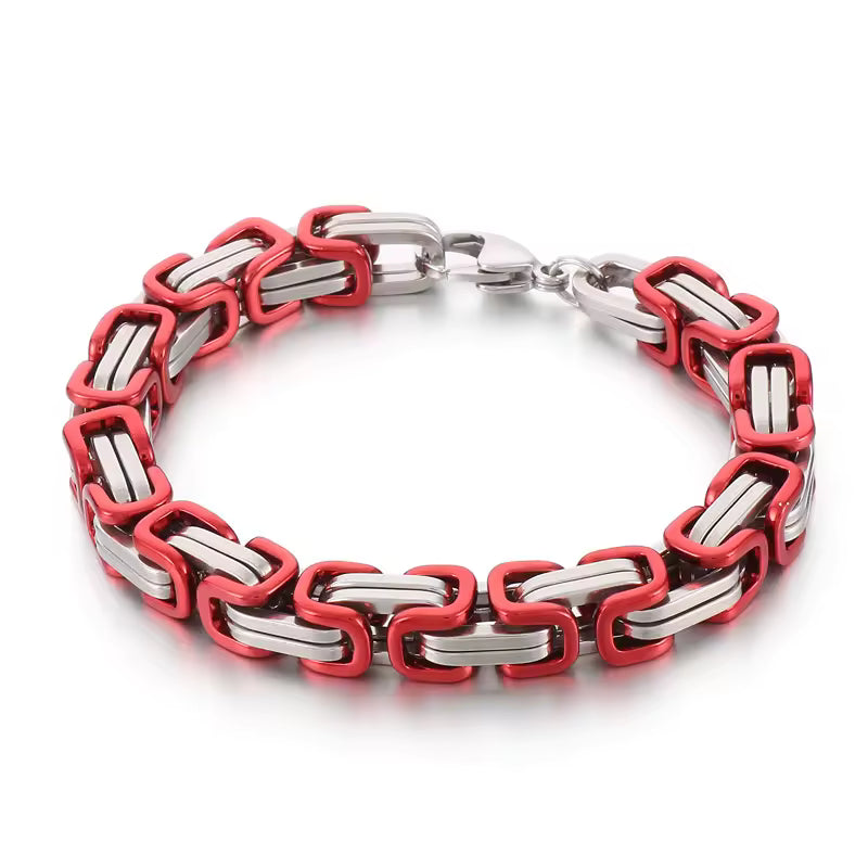 NLB01SPECIAL193 Unisex 6 multi Colors Stainless Steel Byzantine Links Bracelets for £39/-