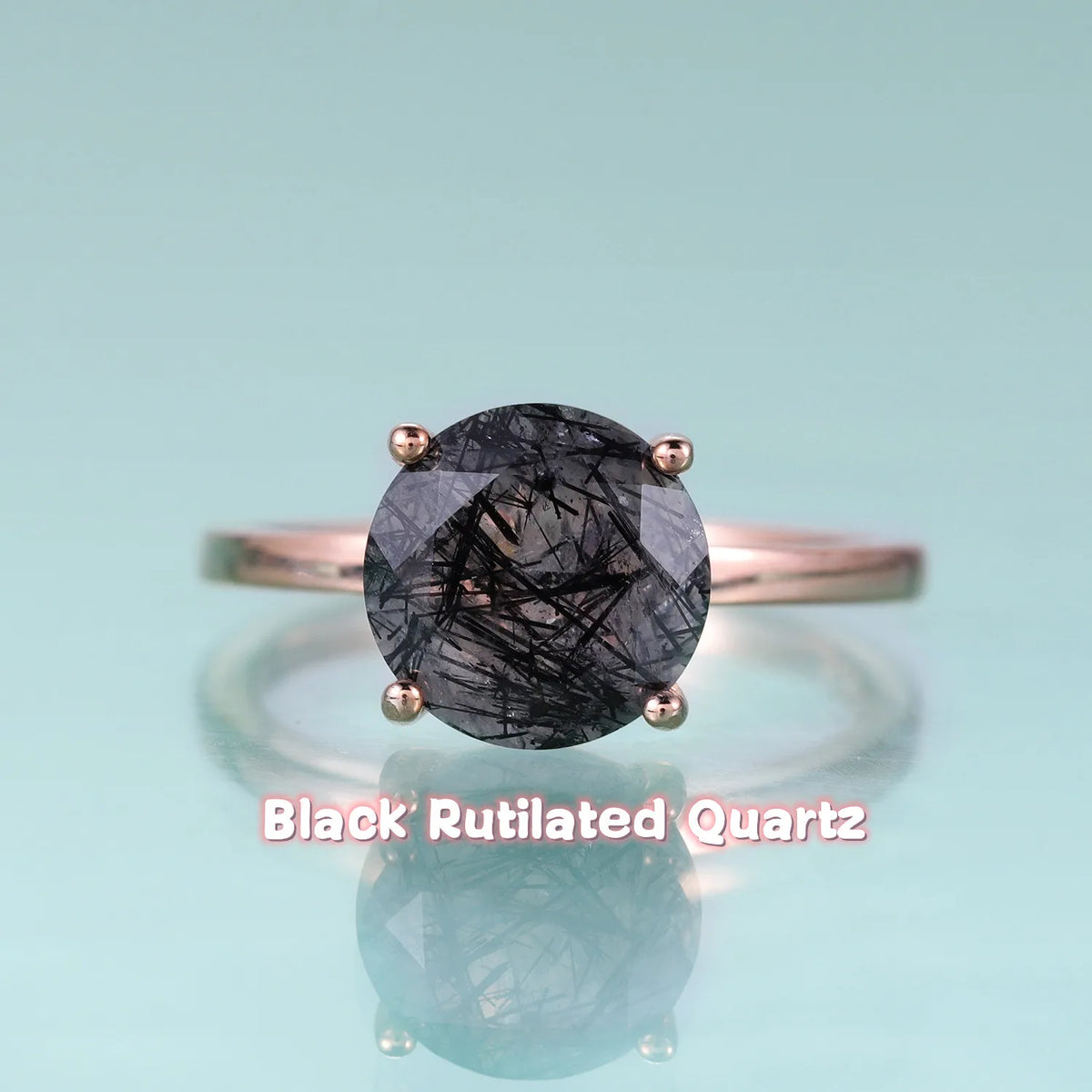 Gemfiori Abiding Classic 4 Prong Round Brilliant Cut 9MM Big Gemstones 925 Silver Womans Solitaire Rings for Wedding Engagement