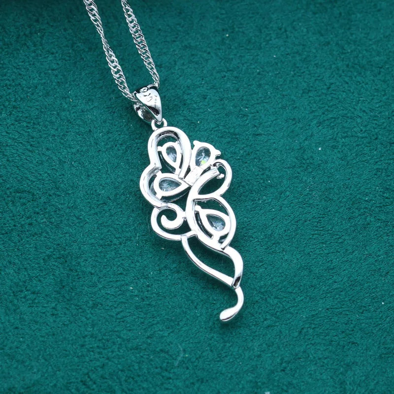 XOTICA 925 Silver Necklace Pendant for Women 18K Gold Plated Zircon Jewelry Alloy Material Main Component