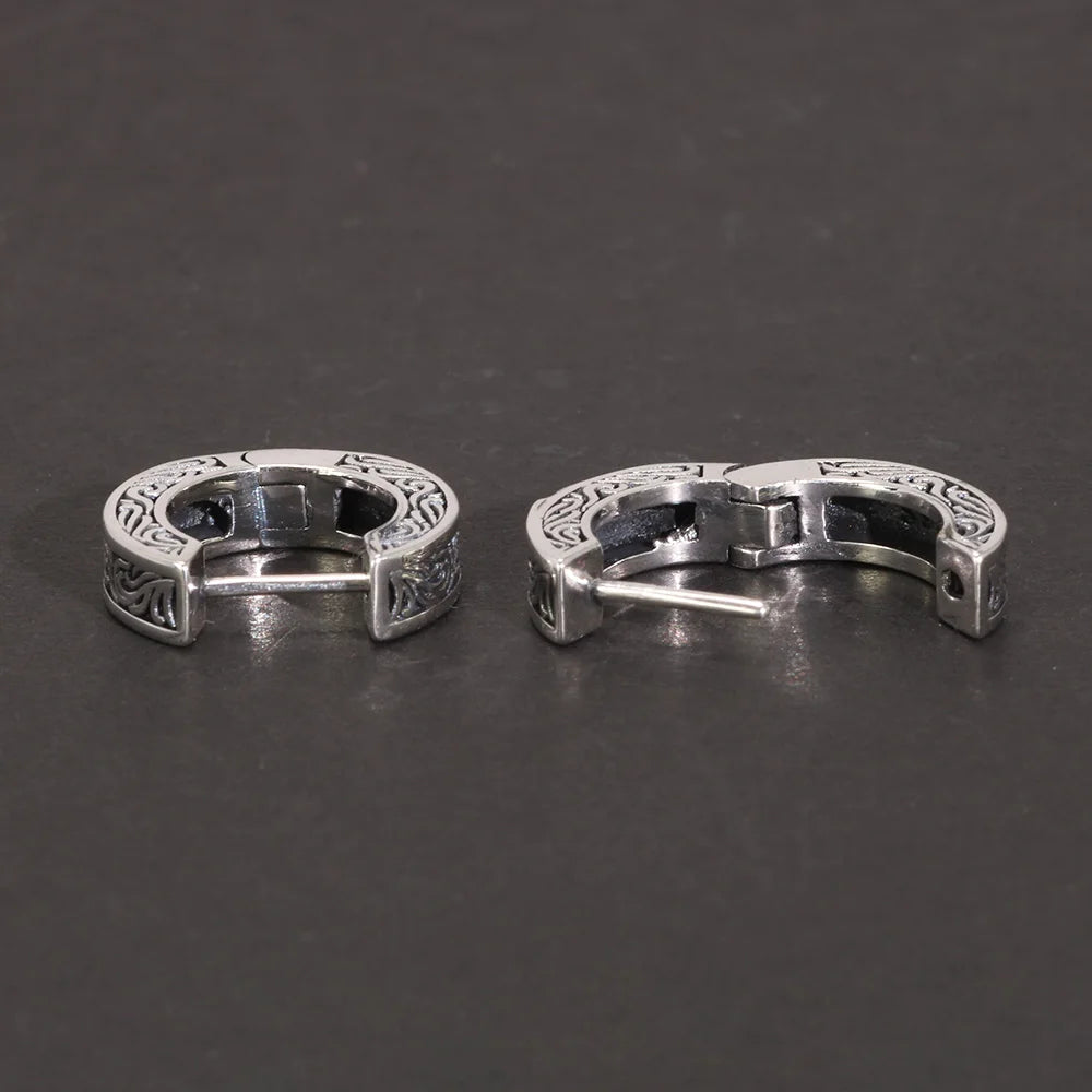 REBEL 925 Sterling Silver Vintage Plant Pattern Jewellery Set