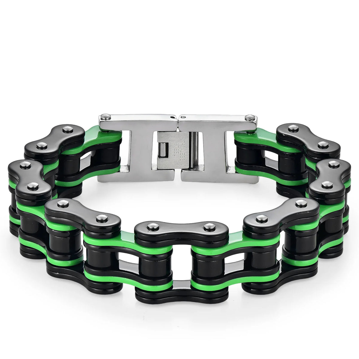 REBEL For High-End Stainless Steel Motorcycle Chain Biker Bracelet Simple Rock Men's Fashion Jewelry