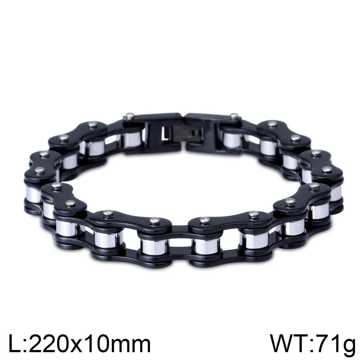 REBEL GOLDIX Men's Stainless Steel Biker Chain Bracelet Hip Hop Bicycle Bracelet Punk Rock Style Butterfly Shape Fashion Buddhism