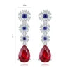 Gemfiori Anster High Quality S925 Lab Grown Ruby Earring Stud Dainty Gemstone Stud Earrings for Women Daily Wear Gift