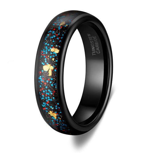 NEWLiFE REBEL Outline Wave 6mm Ring in Tungsten