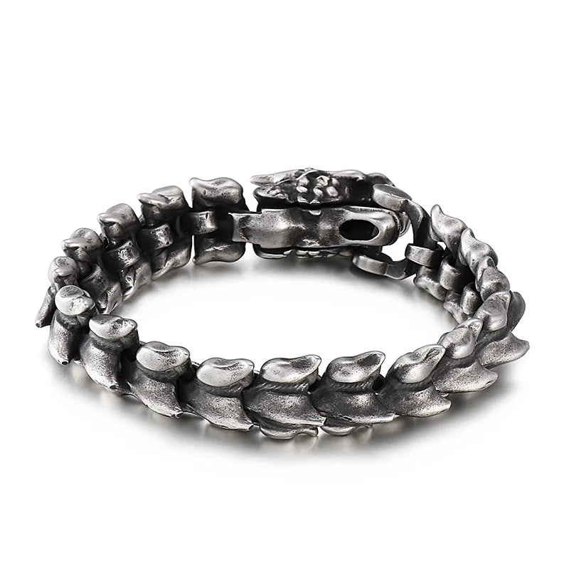 KALEN Vintage Black Keel Chain Bracelets & Bangles Stainless Steel Charms Dragon Head Bracelet Pulseras Para Hombre Premium