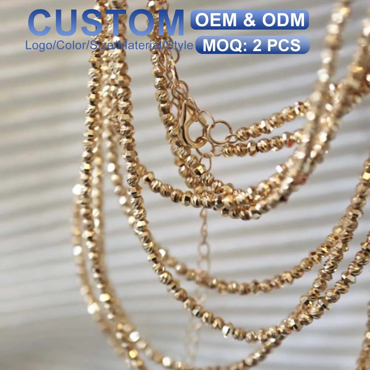 Gioiellieri Jewelry Manufacturer Prices Designer Luxury Women's Beads Femme 18K Gold Bracelet Chain