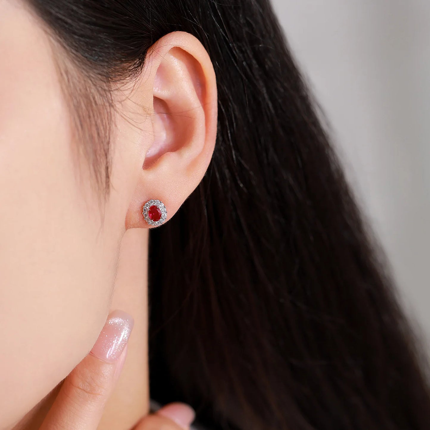 925 Sterling Silver Luxury Red Earring Necklace Fashion Pigeon Egg Diamond Jewelry Set Gift Set