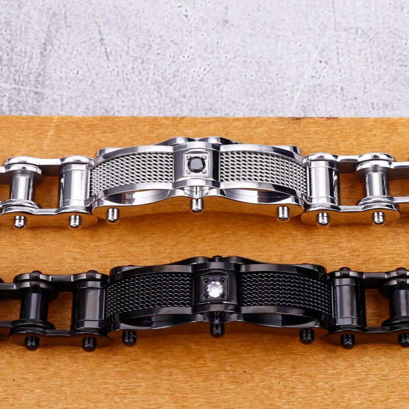 KALEN 12mm Stainless Steel Bike Chain Male Bracelet