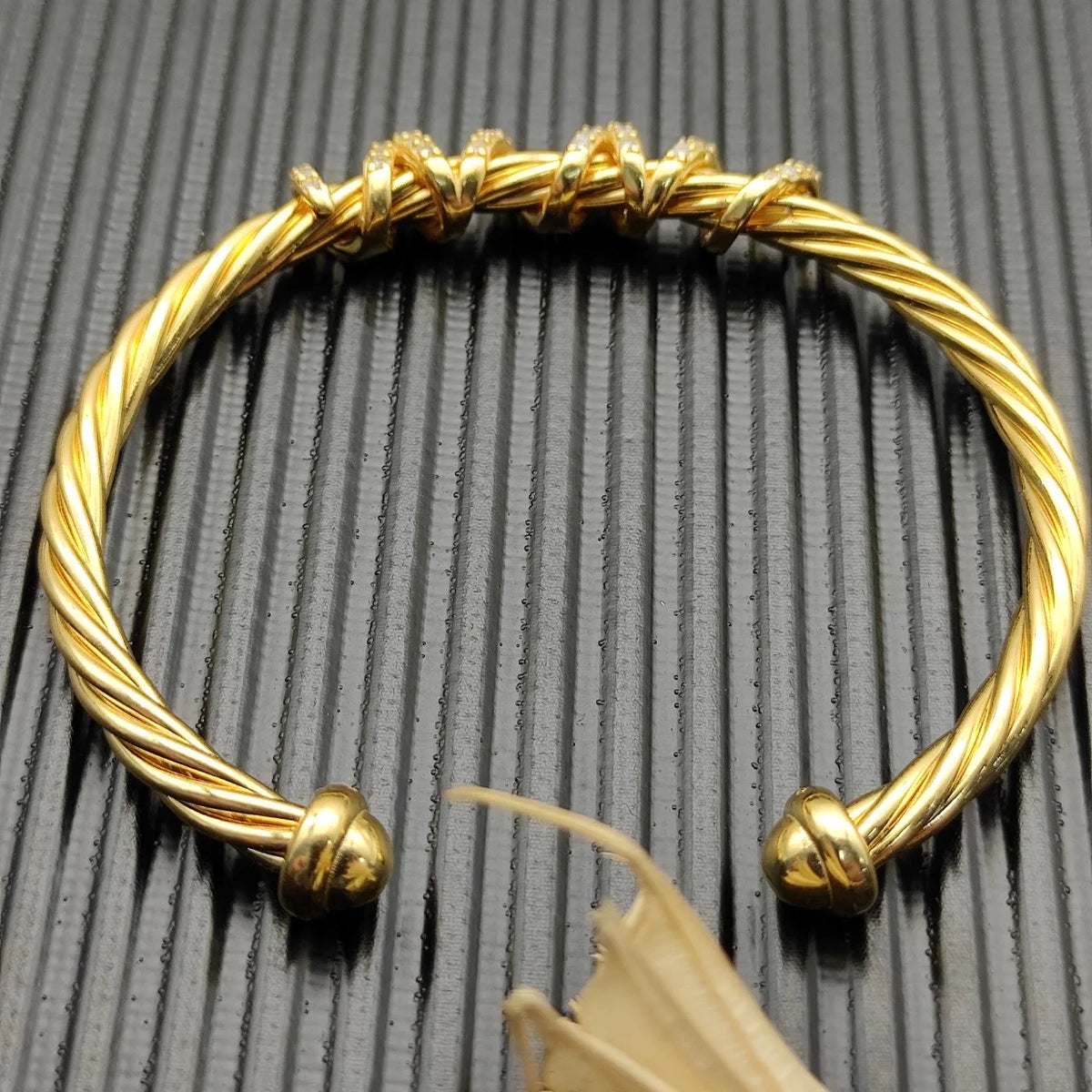 FASHIONISTA DY High-Quality 4mm Gold-Plated Diamond-Set Bracelet, Unisex Silver-Plated Diamond-Set Bracelet, Jewelry