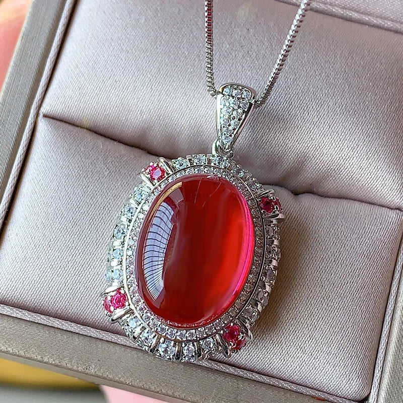 XOTICA New Fashion Jewelry Zirconia Ring Elegant Charm Pendant Ring Necklace Set
