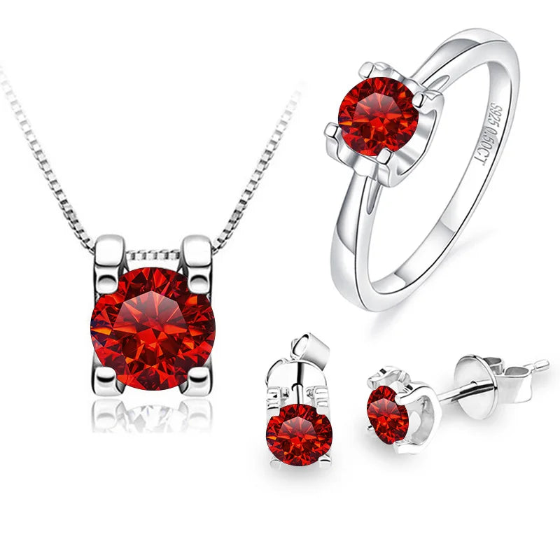 925 Sterling Silver 18K Gold Plated Women's Luxury Jewelry Set 4 Carat Loose Moissanite Brilliant Cut Complete Necklace Earring