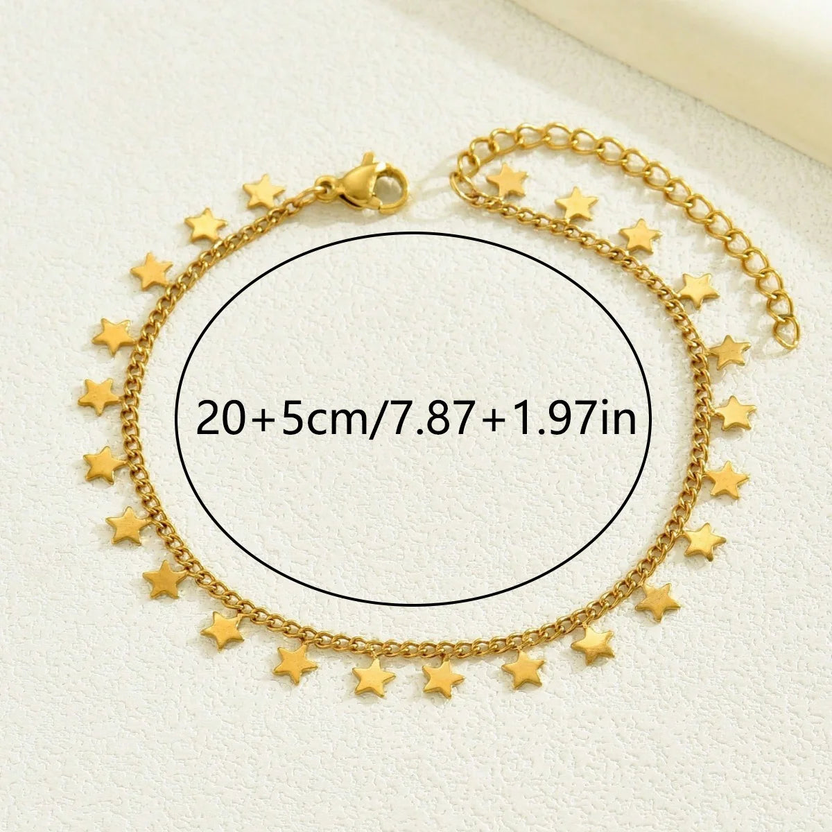 1Pc Stainless Steel Hollow Heart Tassel Anklet for Women Daily Casual & Party Wear