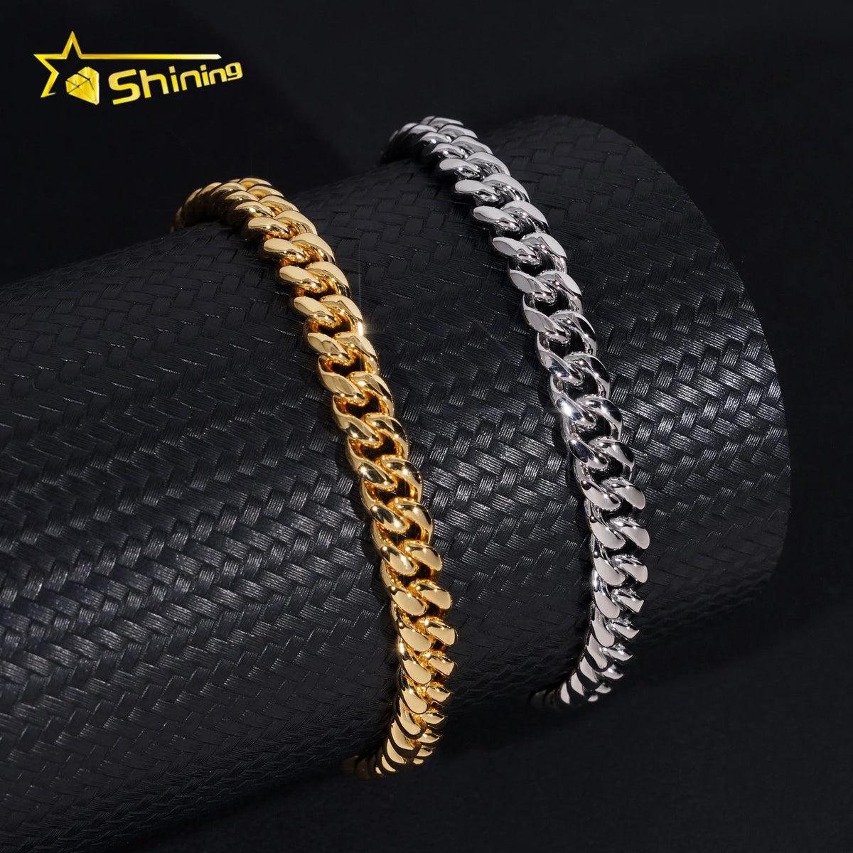 BiG-BOSS New Stocks Factory Price Hip Hop Jewelry 6mm Solid 925 Sterling Silver Moissanite Lock Stainless Steel Cuban Link Chain