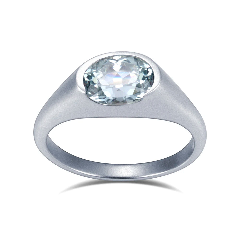 MSR-1900 Custom Fine Ring Jewelry 925 Silver Solitaire Ring Oval Cut Lab Grown Gemstone Ring