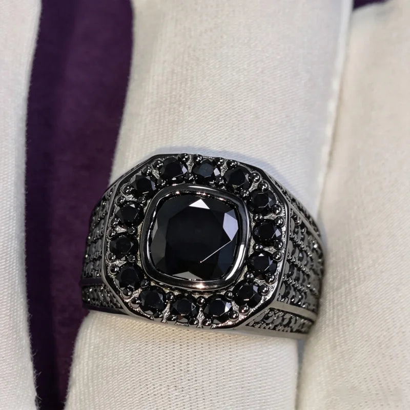 NEWLiFE BiG-BOSS Iced Out Moissanite Ring in Silver Plated for Men | Designer Hip-Hop Jewellery