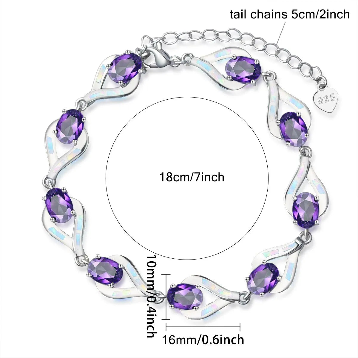 Aobao Bohemian Hawaiian Opal Bracelet Exquisite Crystal & Gemstone Design, Fashionable Jewelry for Women