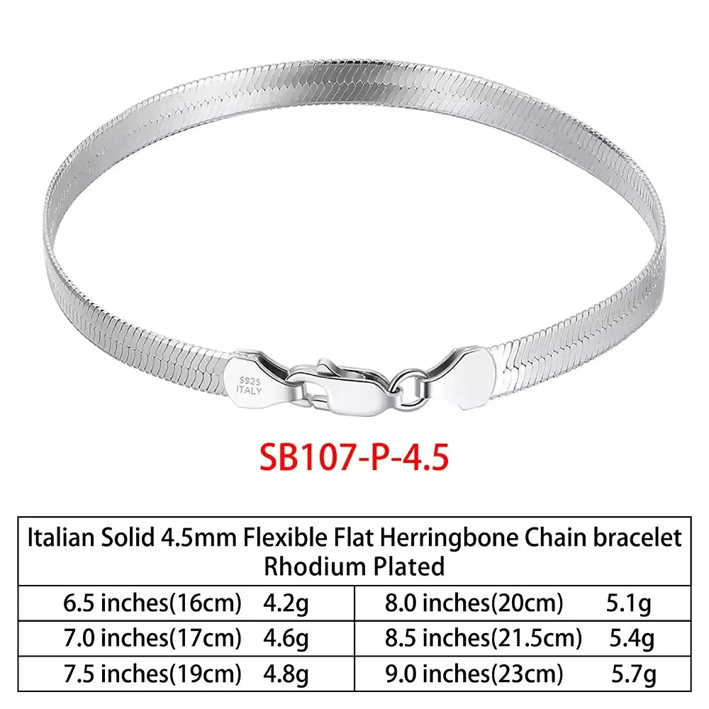 SB RINNTIN Fashion Jewelry Wholesale Men Cuban Link Chain Bracelet Custom Pulsera Hip Hop 925 Sterling Silver Chain Bracelet