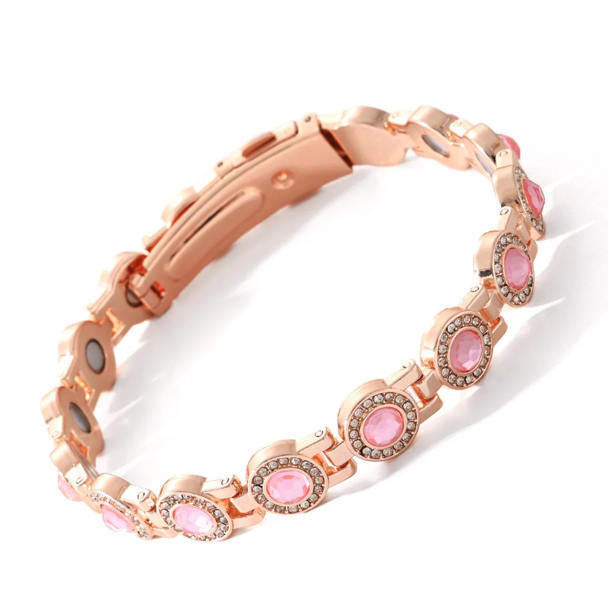 Euro-American Cross-border Hot-selling Magnetic Bracelet Stylish Luxury Lucky Clover Design Kevlar Natural Stone Single-Row