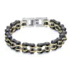 Wholesale 18K Gold Plated Stainless Steel Biker Bracelet Punk Adjustable Tarnish Free High Polish Bike Chain Bracelet