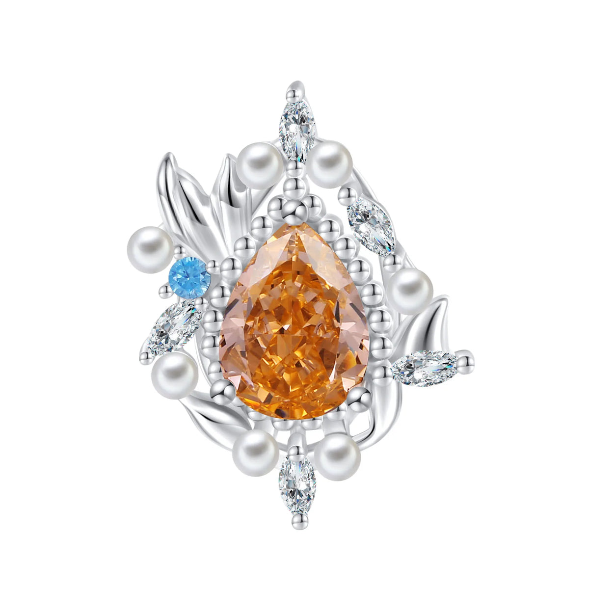 S&S 925 Silver Geometric Pendant Necklace | Diamond & Crystal Collection