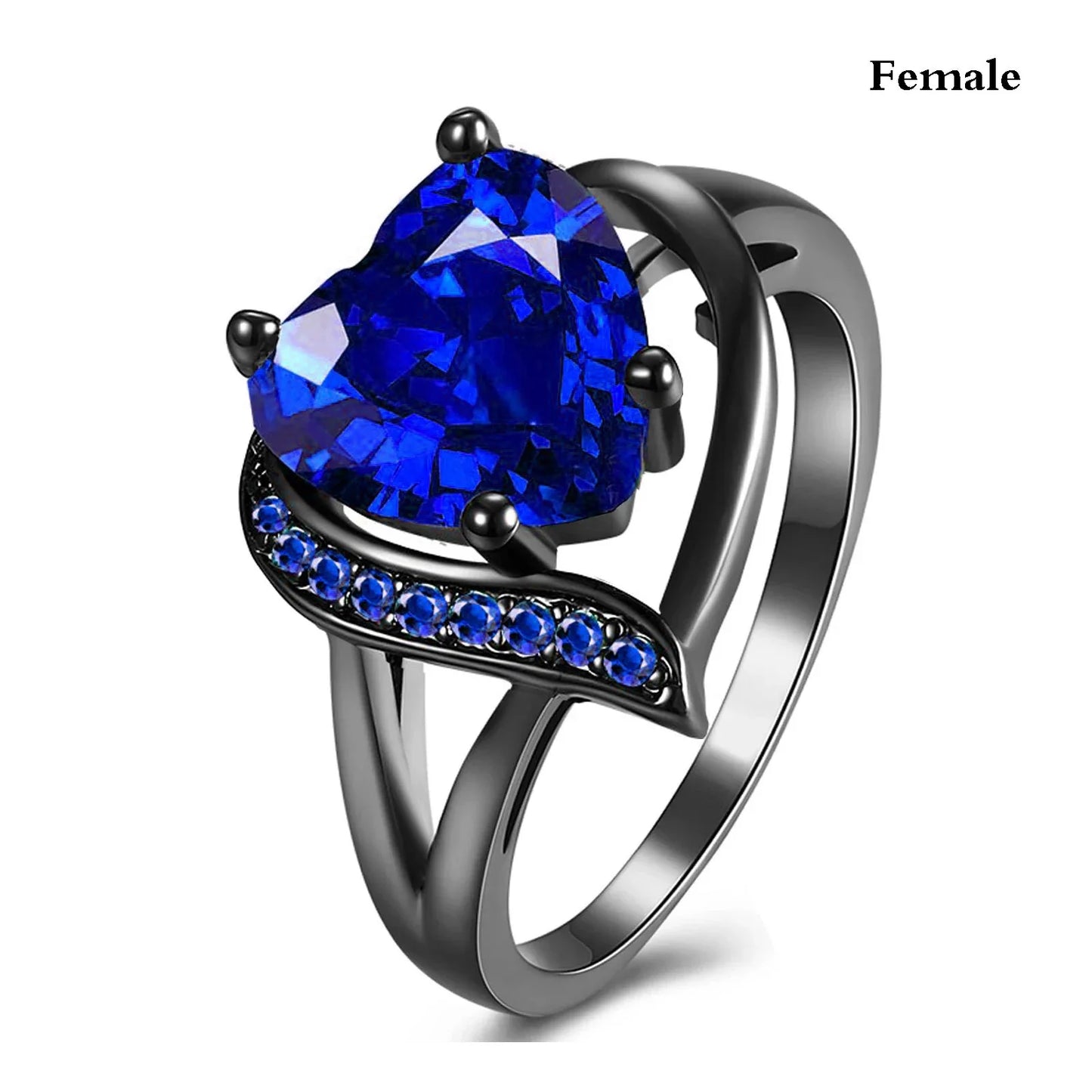 Fashion Trendy Luminous Glow in Dark Tungsten Zircon Engagement Wedding Black Fluorescent Dragon Ring for Women