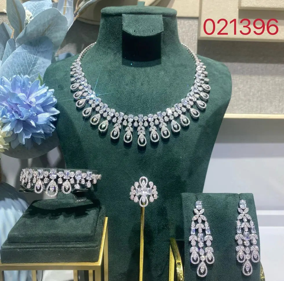 High Quality Dubai Jewelry Set Luxury Design 4pcs Dubai Wedding Jewelry Sets